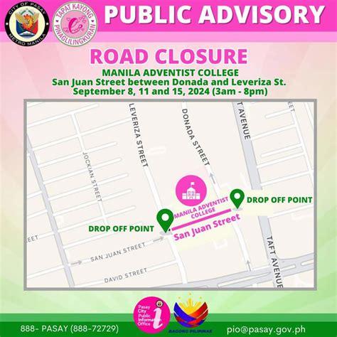 LIST: Road closures for the upcoming 2024 Bar Exams.